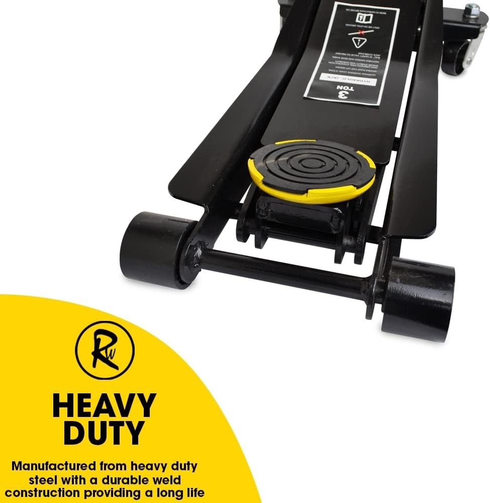 3 Ton Low Profile Hydraulic Trolley Jack Car Van Lift 75–505mm Heavy Duty Steel