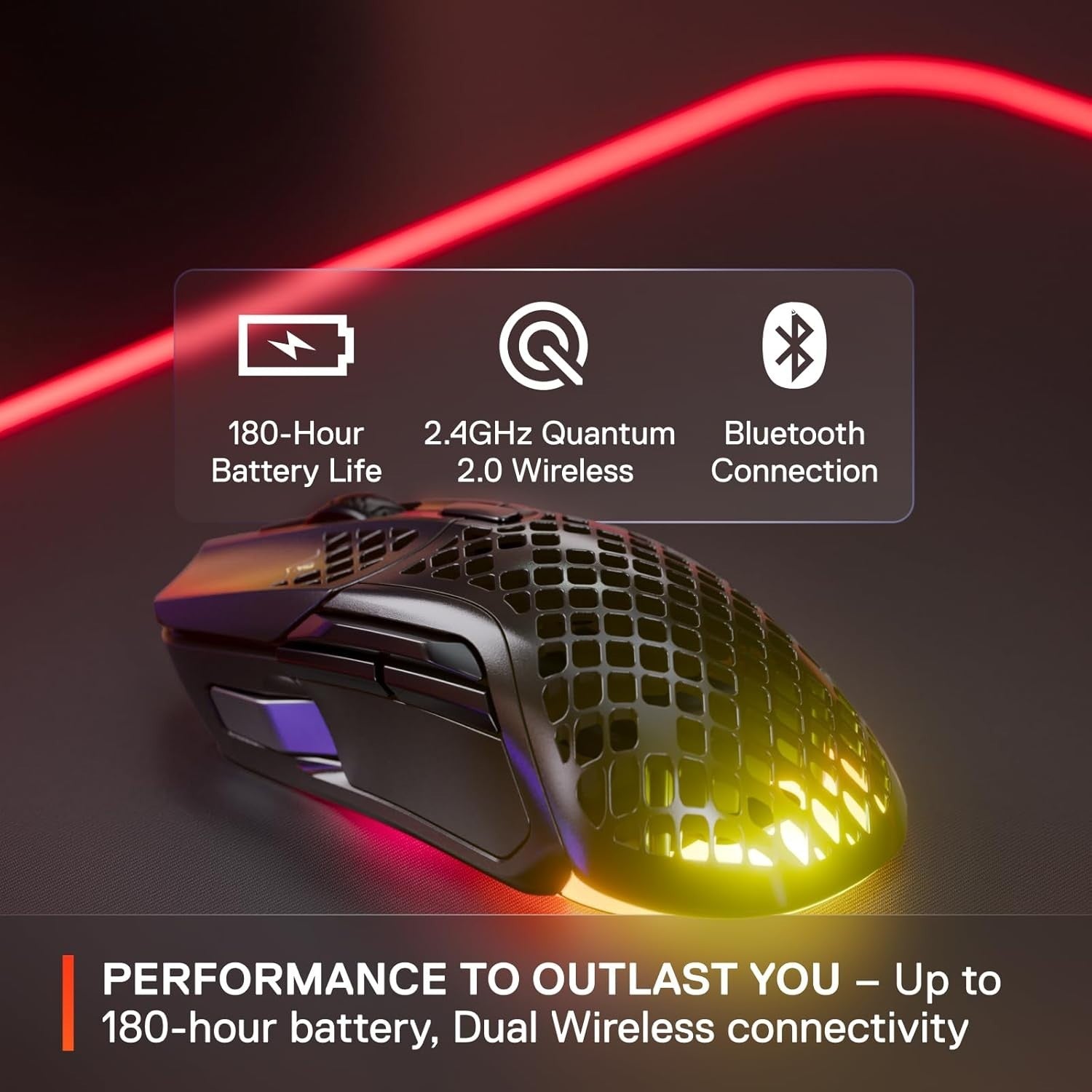 Ultra-Light Wireless Gaming Mouse 18K DPI RGB 9 Button