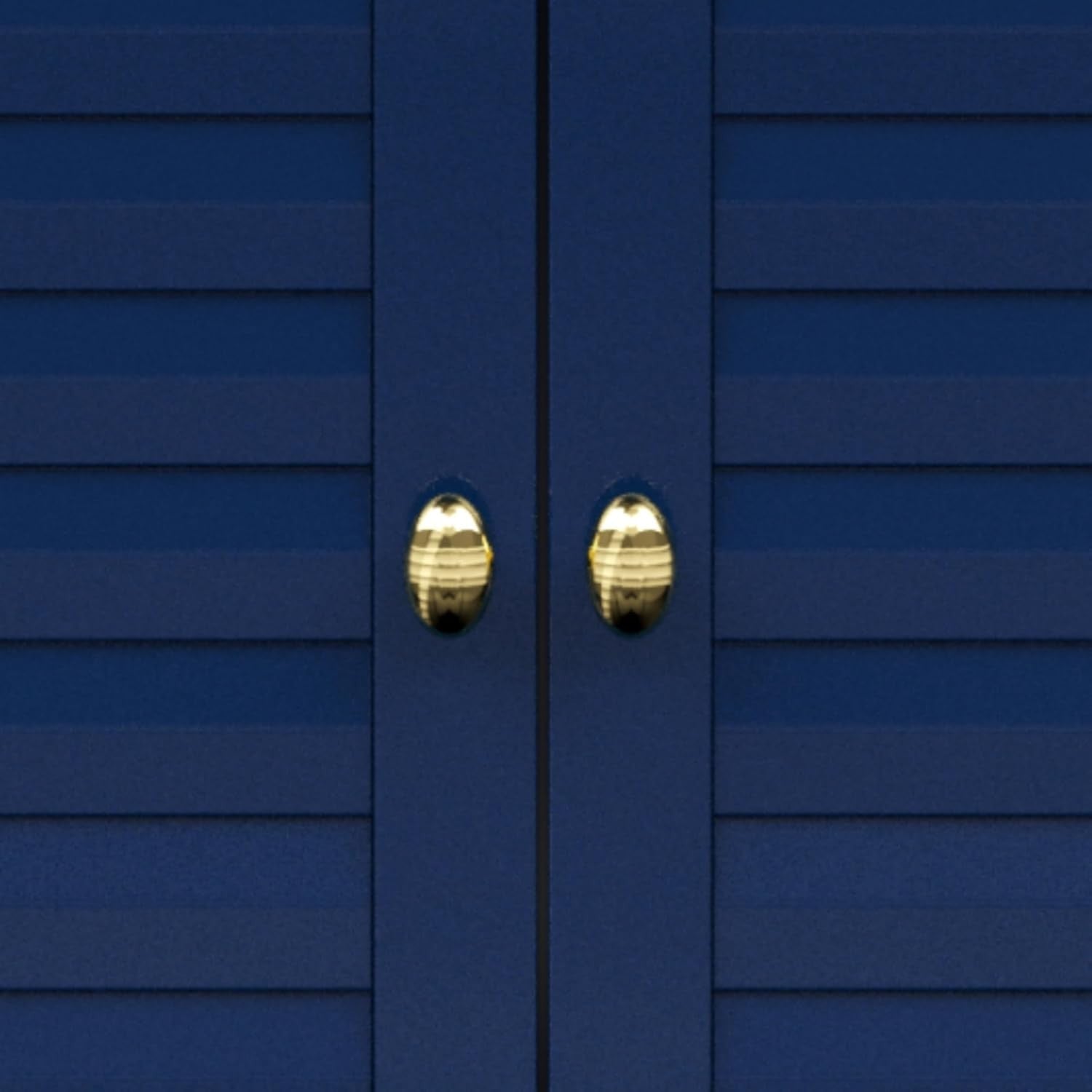 Farmhouse Wall Cabinet Navy Two-Door Storage with Adjustable Shelf 51x18x61cm