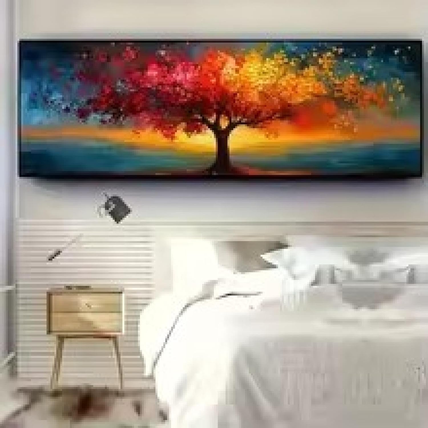 Large Tree of Life Canvas Wall Art 70x210cm Frameless