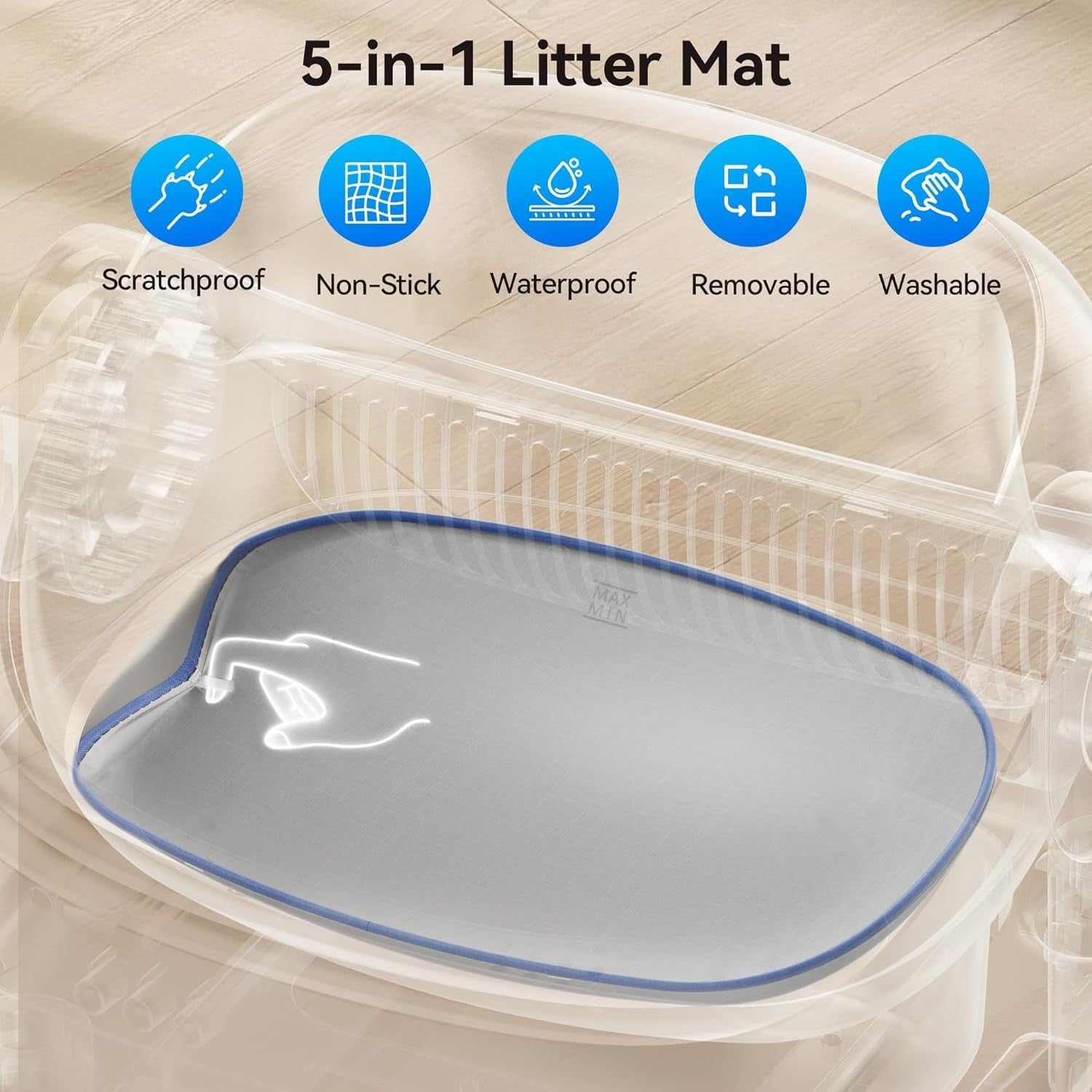 Automatic Self Cleaning Cat Litter Box App Control Quiet Multi Cat