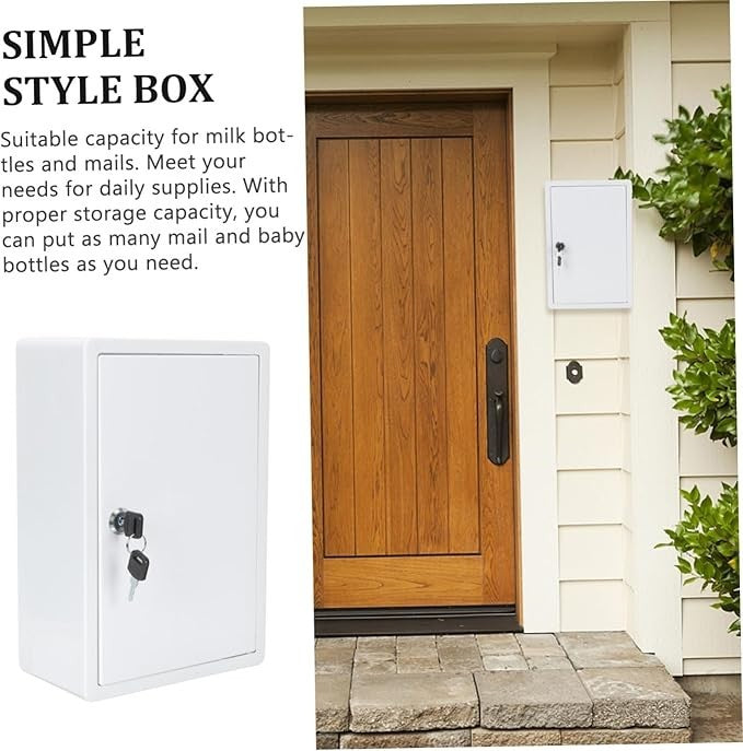 Secure Wall Mounted Package Drop Box – Lockable Outdoor Organizer, Plastic