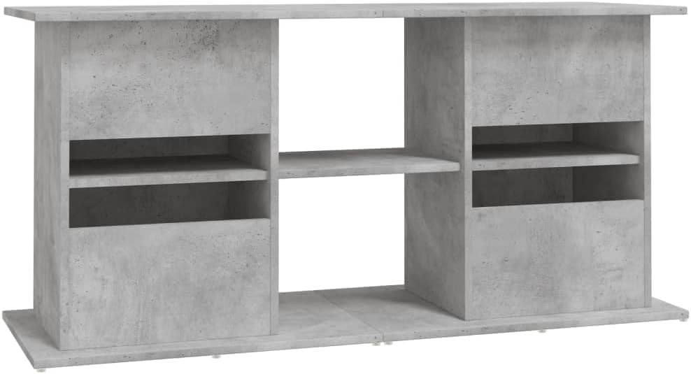 Modern Concrete Grey Aquarium Stand with Spacious Storage 121x41x58cm