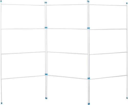 3 Fold Clothes Indoor Outdoor Space Saving Laundry Drying Rack Aluminium
