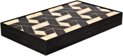 23 Inch Wooden Backgammon Set Modern Alpha Design Luxury Strategy Board