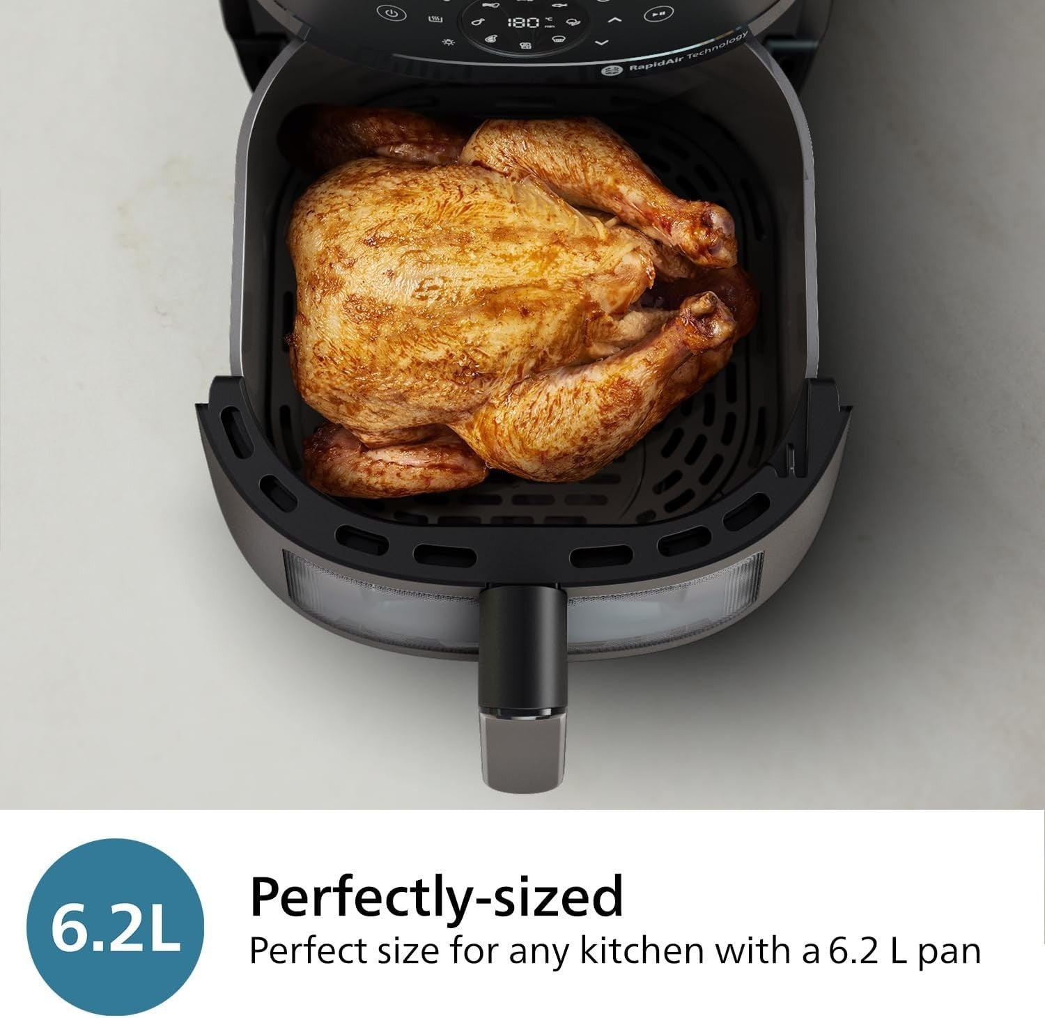 6.2L Air Fryer RapidAir 13-in-1 Window Touchscreen Low-Fat Healthy Cooker
