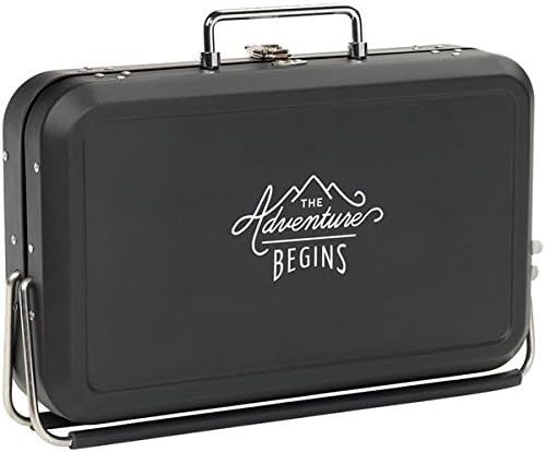 Portable Suitcase Charcoal BBQ Grill Compact Folding Outdoor Camping Picnic