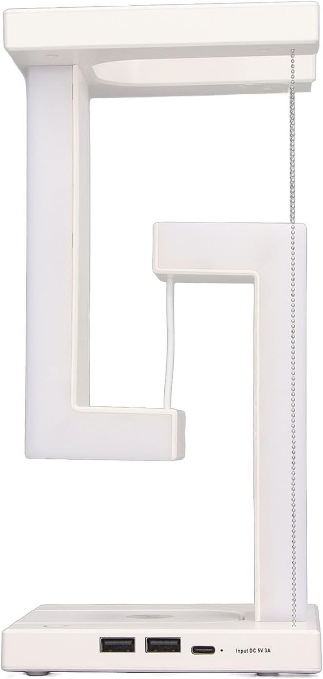 Matte Magnetic Levitating Desk Lamp 3-Level Touch LED with Wireless Charger