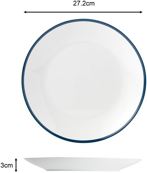 80pc Porcelain Dinnerware Set Plates Bowls Cups Cutlery Blue White