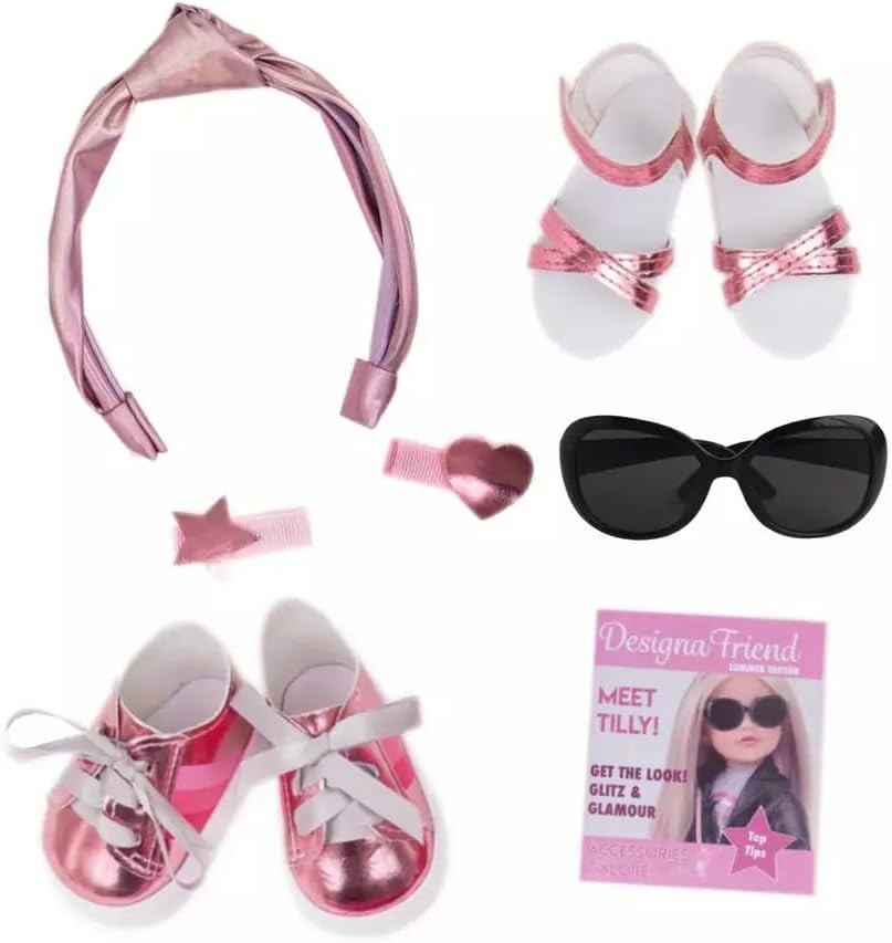 46cm Fashion Doll Bumper Set Outfit Accessories Hair Clips Bag Bracelet Gift