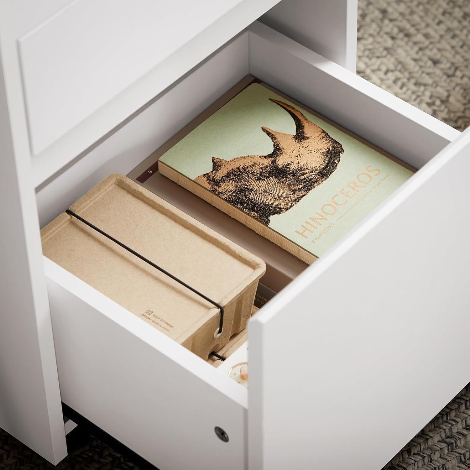 Compact Rolling File Cabinet 2 Drawer Under Desk Storage Unit