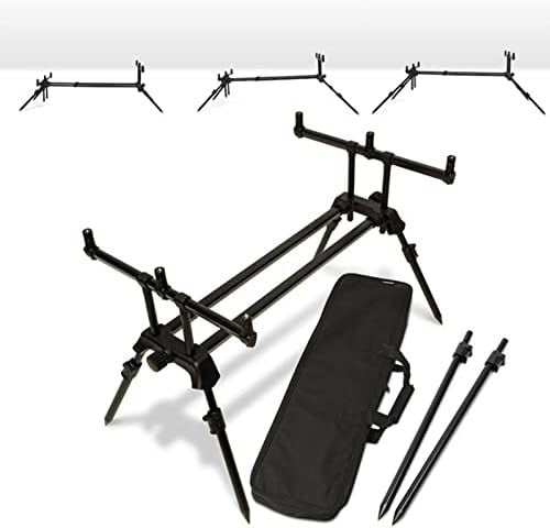 3 Rod Carp Fishing Pod Adjustable Aluminium Rod Stand Case