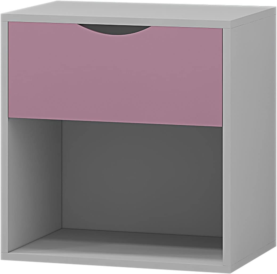4pc Bedroom Furniture Set Wardrobe Chest Bedside Cabinet Pink White