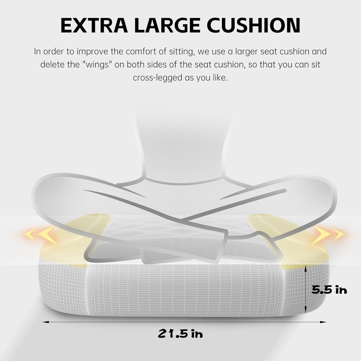 Ergonomic Gaming Chair Fabric Recliner w/ Footrest 350lbs