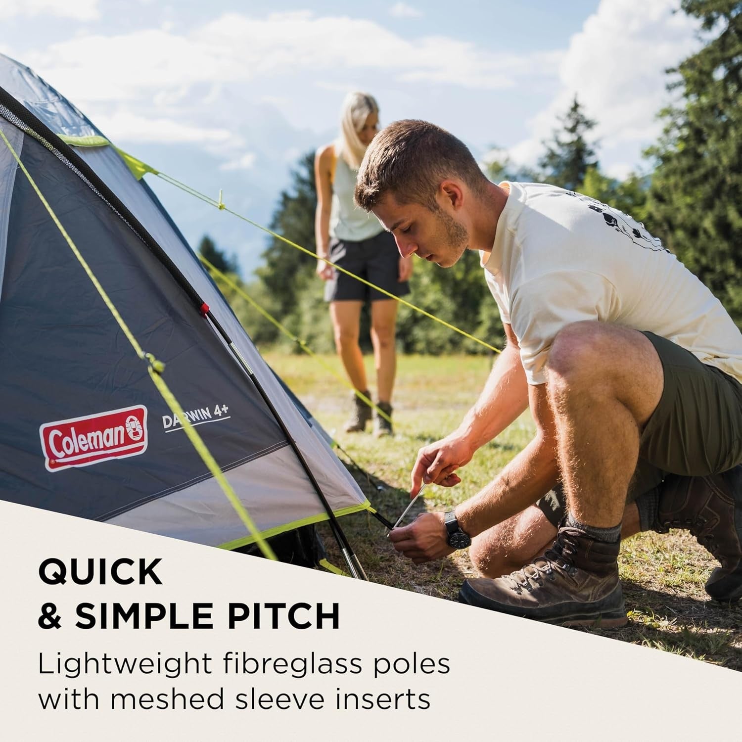 4 Person Dome Camping 4500mm Waterproof Darkened