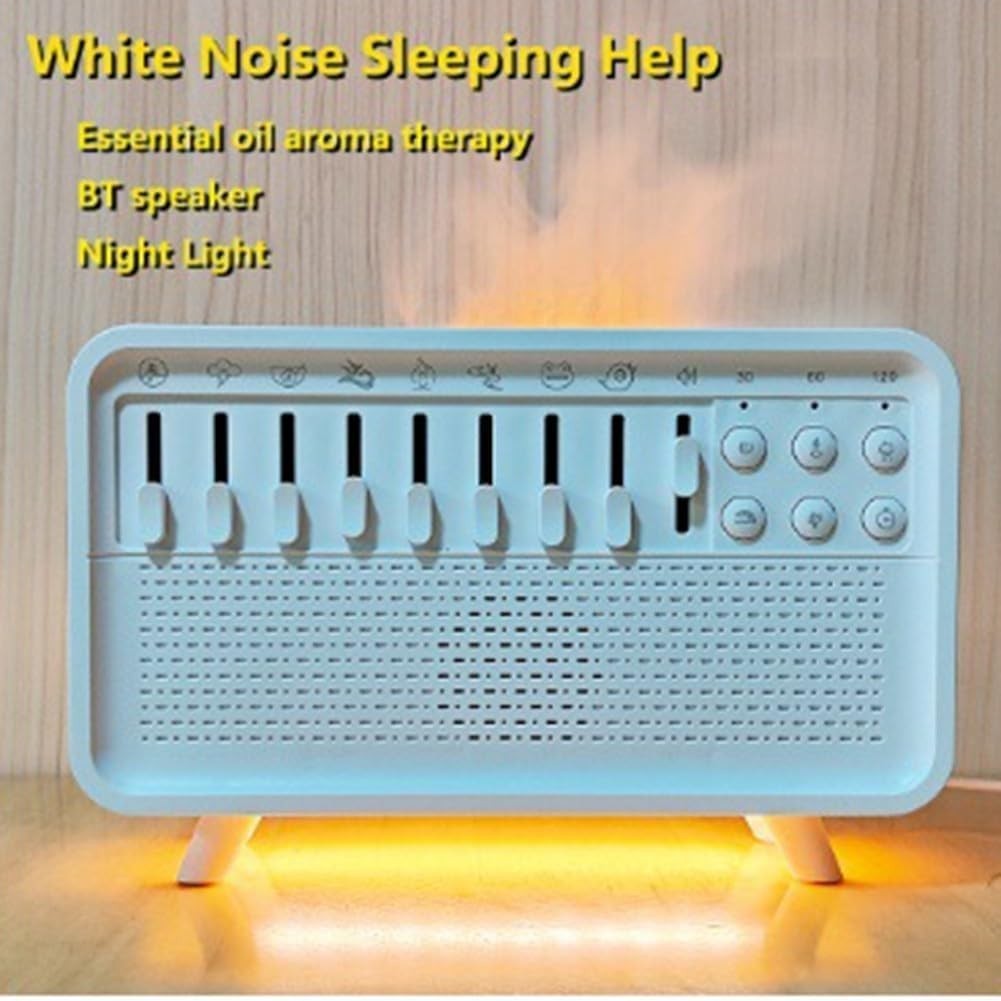 Portable White Noise Machine & Aroma Diffuser with Night Light for Sleep