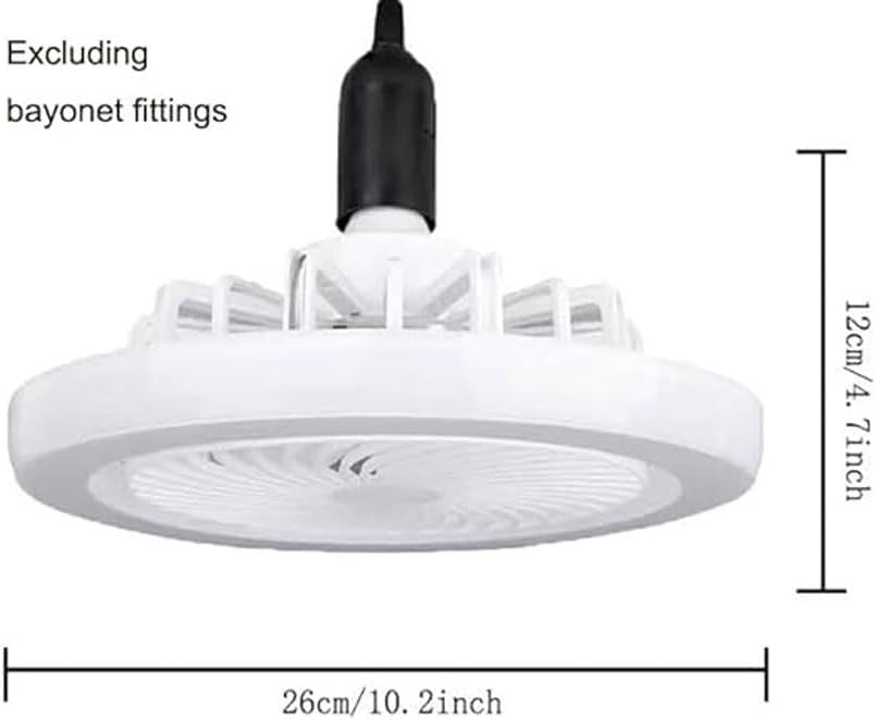 LED Ceiling Fan with Remote, 3 Speeds, 3 Colors, White