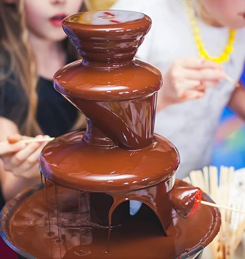 900ml Chocolate Fountain Machine 3 Tier Electric Fondue Stainless
