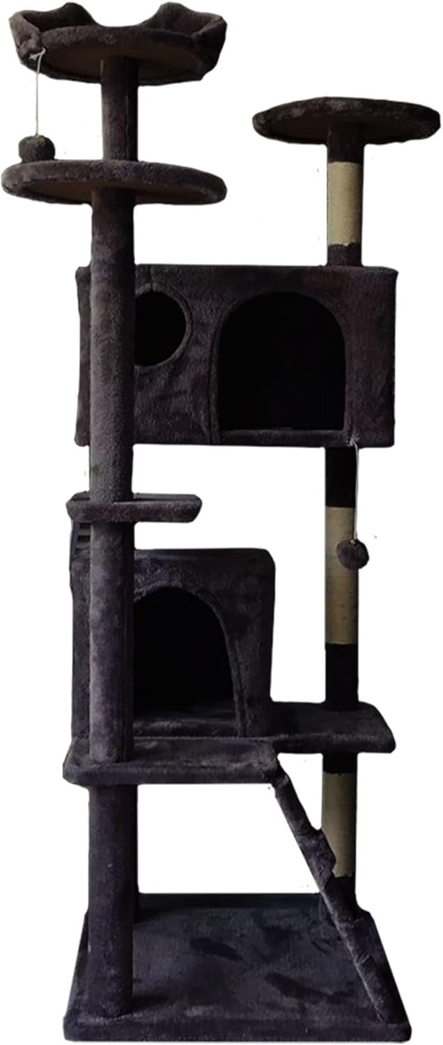 138cm Cat Tree Tower Condo Multi Level Scratching Posts Plush Indoor Cats