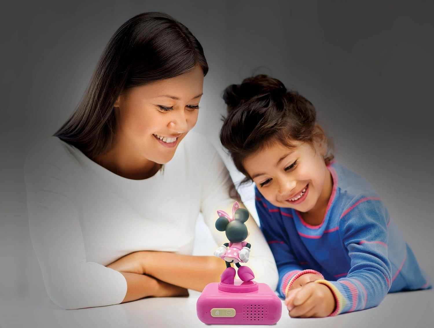 Kids Cartoon Alarm Clock Night Light LED Display Snooze Sounds Bedroom