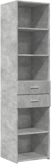 Modern Concrete Grey Storage Cabinet 45x42.5x185cm – Durable & Stylish