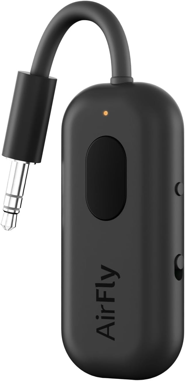 Black Bluetooth 5.0 Audio Transmitter & Receiver – Dual Headphones