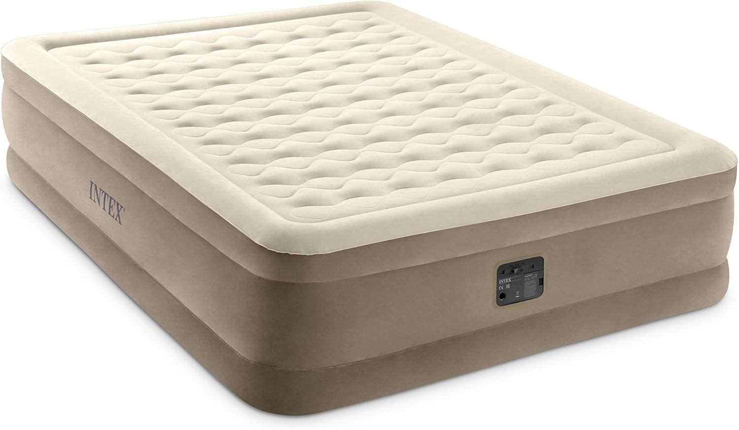 Queen Inflatable Air Mattress with Fiber-Tech, Built-In Pump, 203x152x46cm