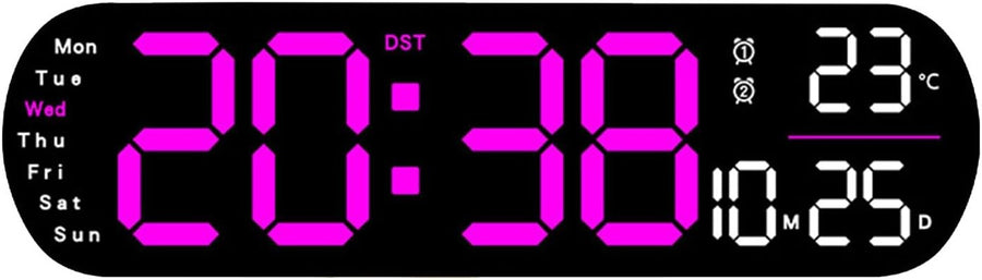 Vibrating Digital Alarm Clock LED Display Flashing Alert for Heavy Sleepers