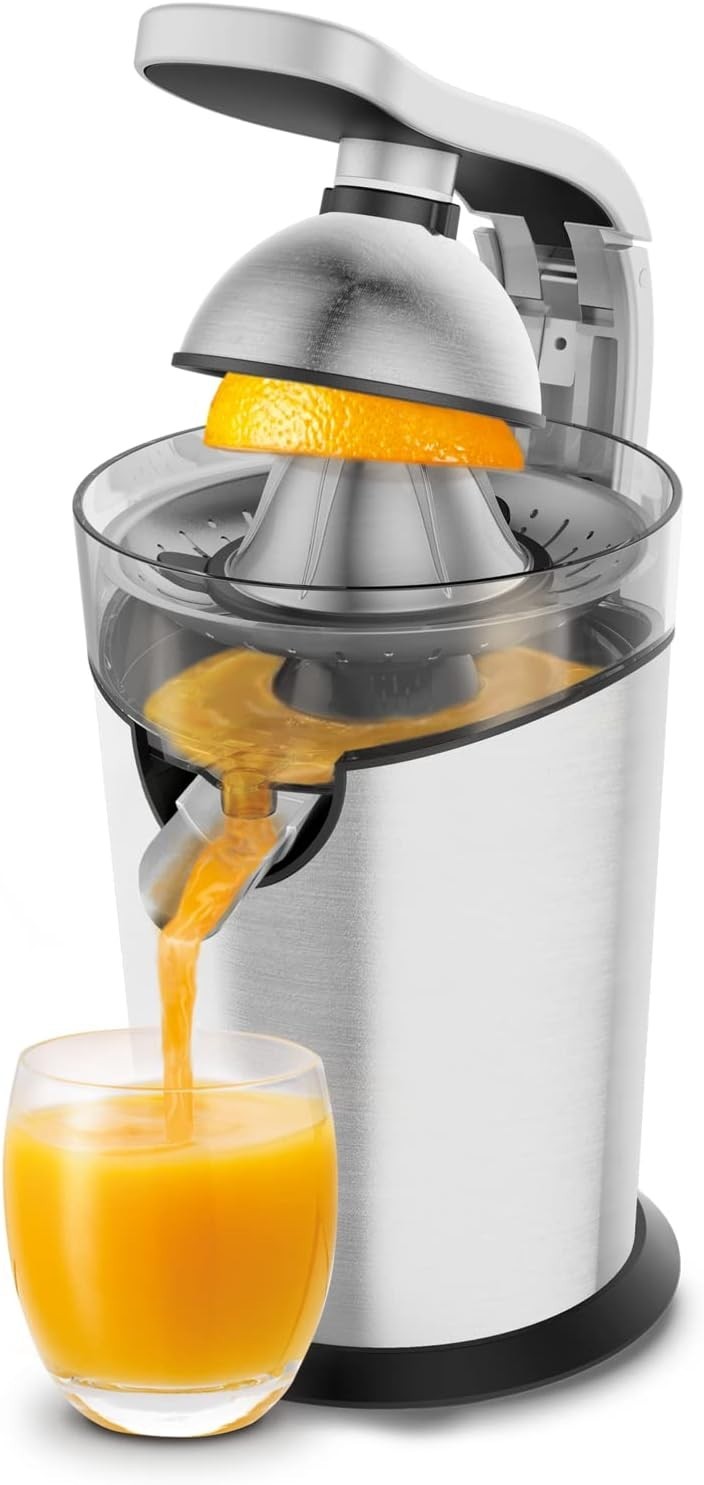 Electric Citrus Juicer Stainless Steel 300W Direct Cup Anti-Drip Easy Clean