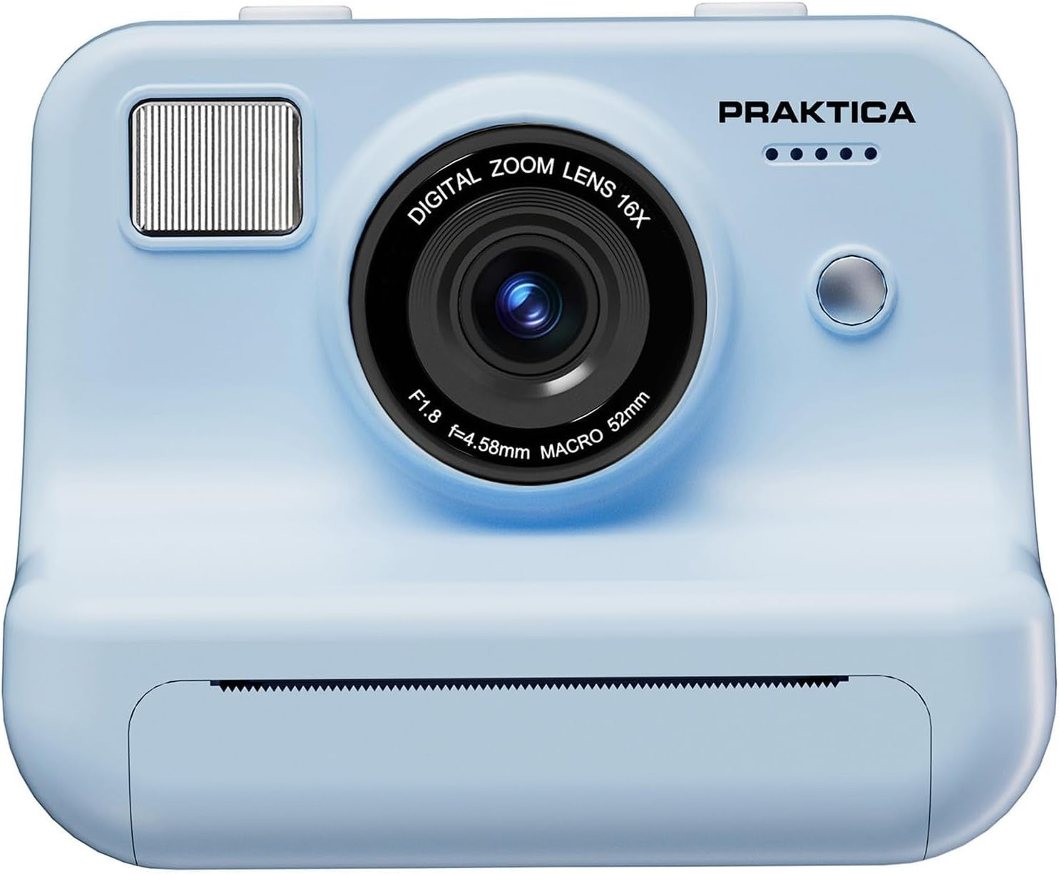 Kids Instant Print Sticker Camera Blue Dual Lens 120 Stickers Kit