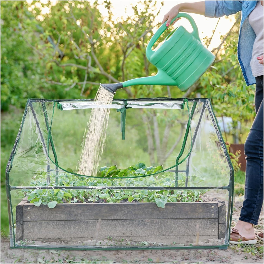 Large Mini Greenhouse Cold Frame Dual Door Plant Shelter Polycarbonate