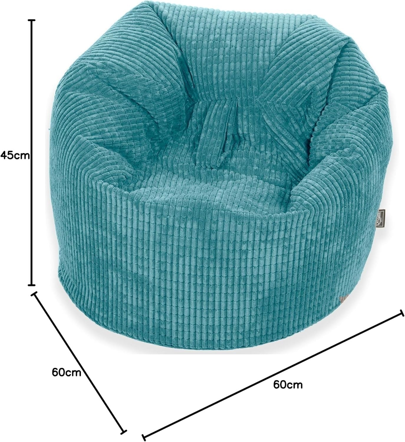 Kids Bean Bag Chair Corduroy Filled Seat Soft Comfy Lounge Room