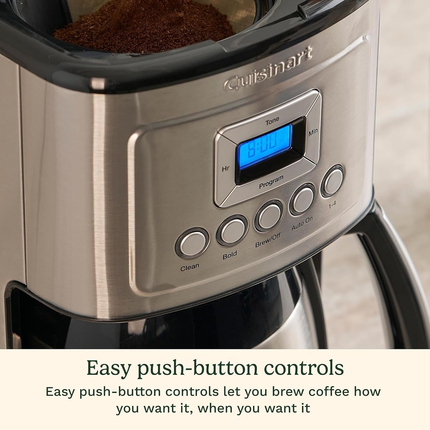 12 Cup Thermal Coffee Maker Programmable Brew Strength Steel Carafe Timer