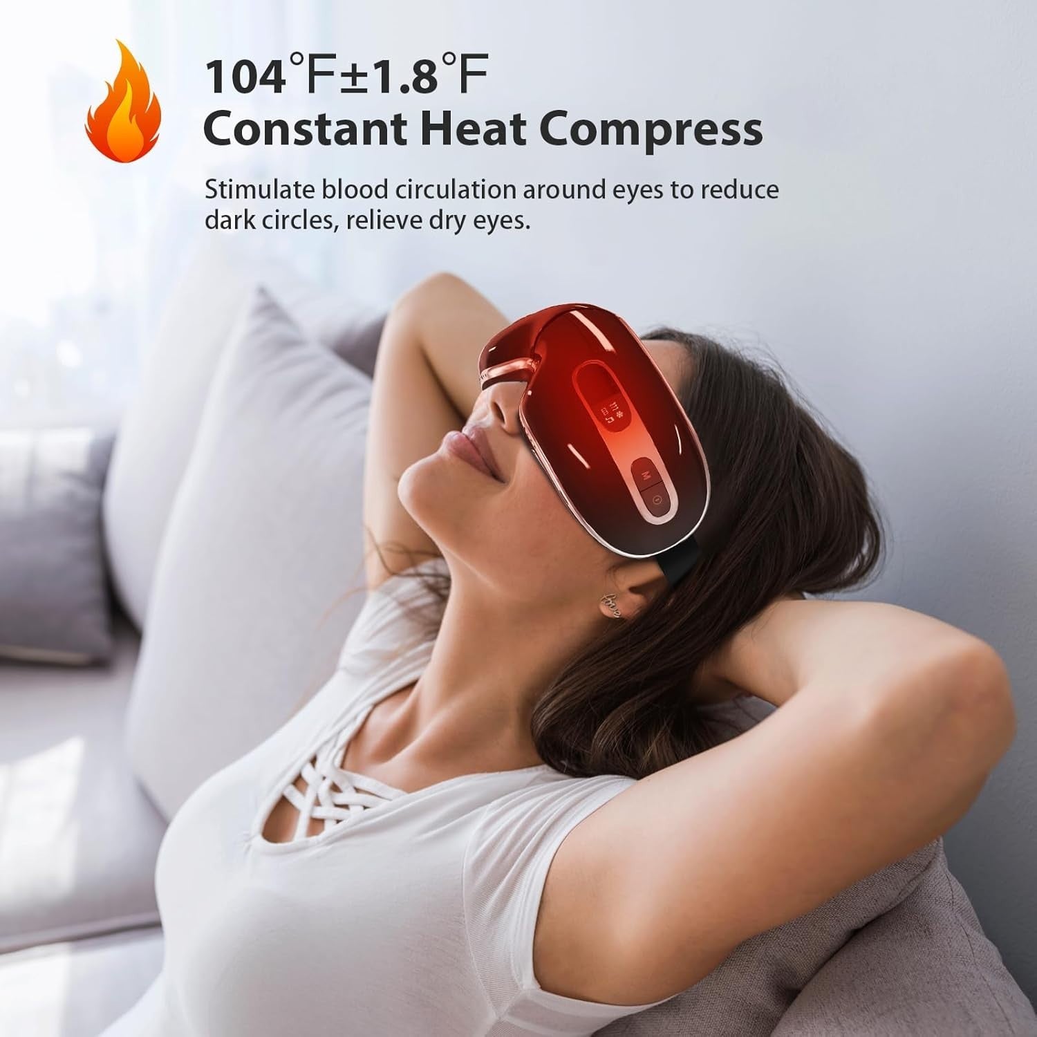 Heated & Cooling Eye Massager Air Compression Migraine