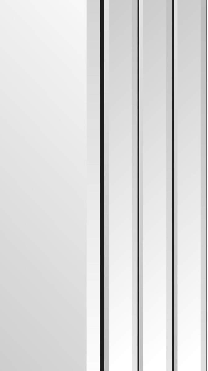 Modern Frameless Beveled Glass Wall Mirror 100x70cm Sleek Design