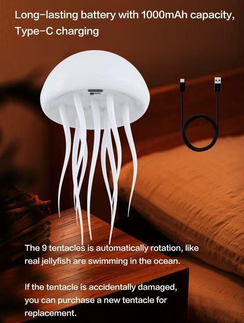 Floating Jellyfish Lamp, Magnetic Levitating 360° Spinning Night Light