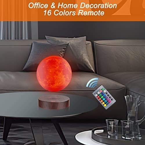 Magnetic Levitating 3D Moon Lamp, Floating Rotating LED Table Light Touch Base