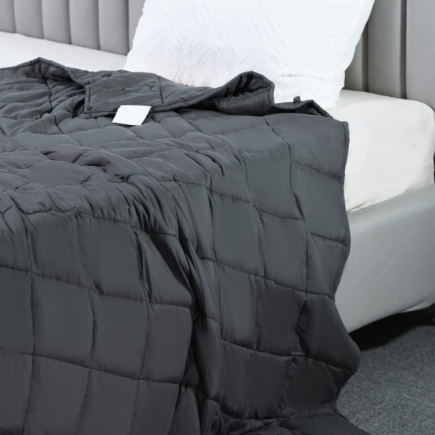 Grey Weighted Blanket 150x200cm 9kg for Stress & Anxiety Relief