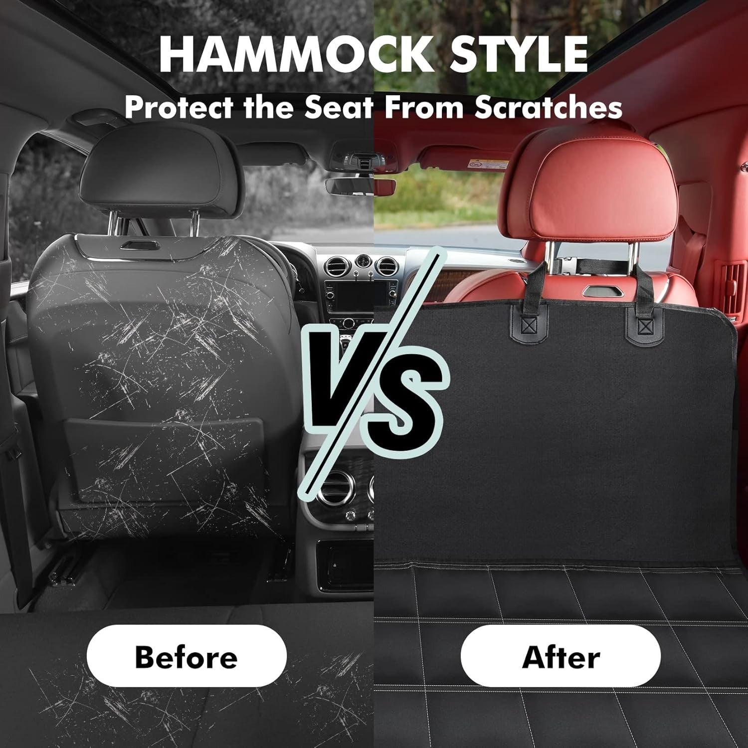 Waterproof Dog Car Seat Cover Hammock Rear Bench Protector SUV Truck