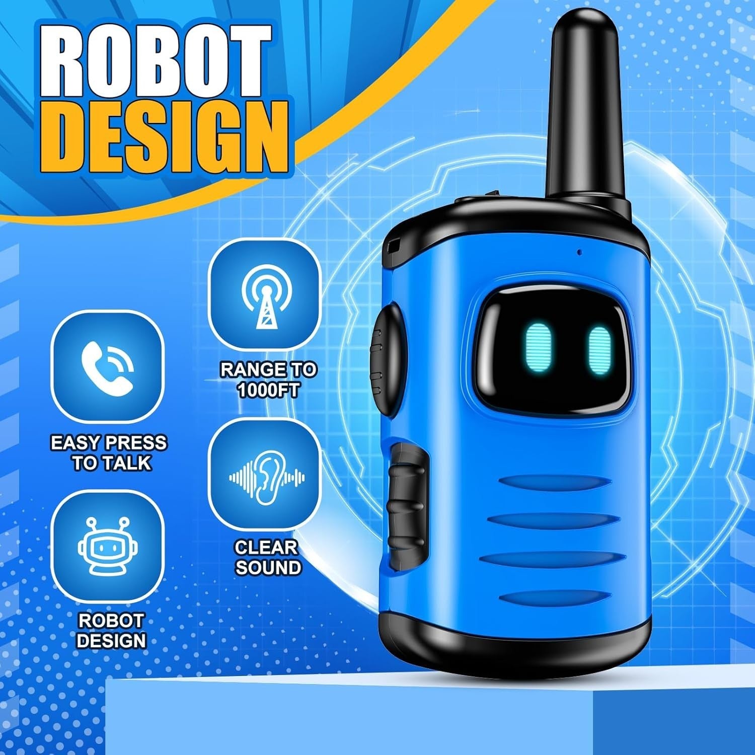 Kids Walkie Talkies 2 Pack Long Range Outdoor Toy Radios Boys Girls Gift