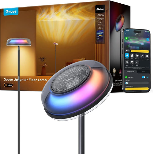 Smart RGBIC Uplighter Floor Lamp Alexa App Control 1000LM Mood Light