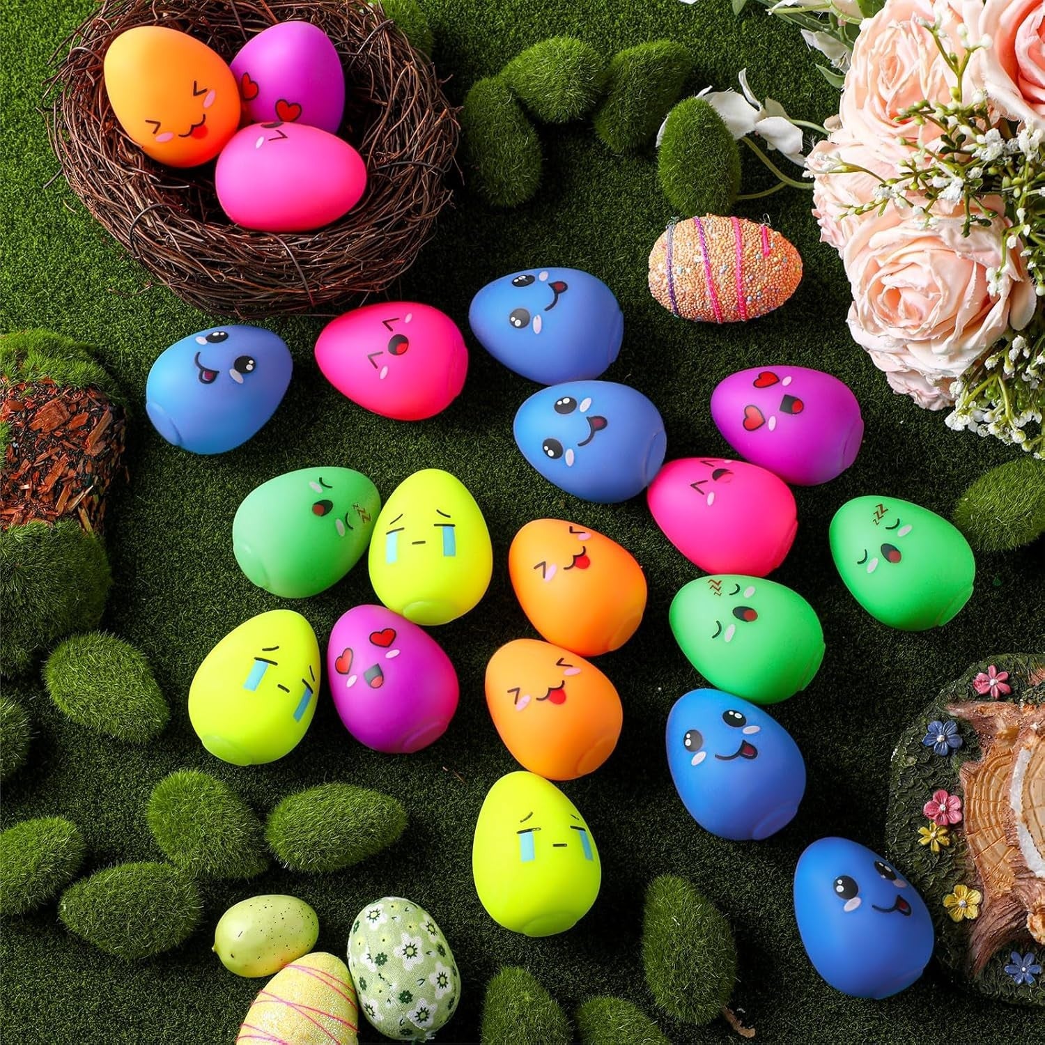 36 Pack Easter Egg Stress Balls Mini Fidget Toys Party Basket Fillers