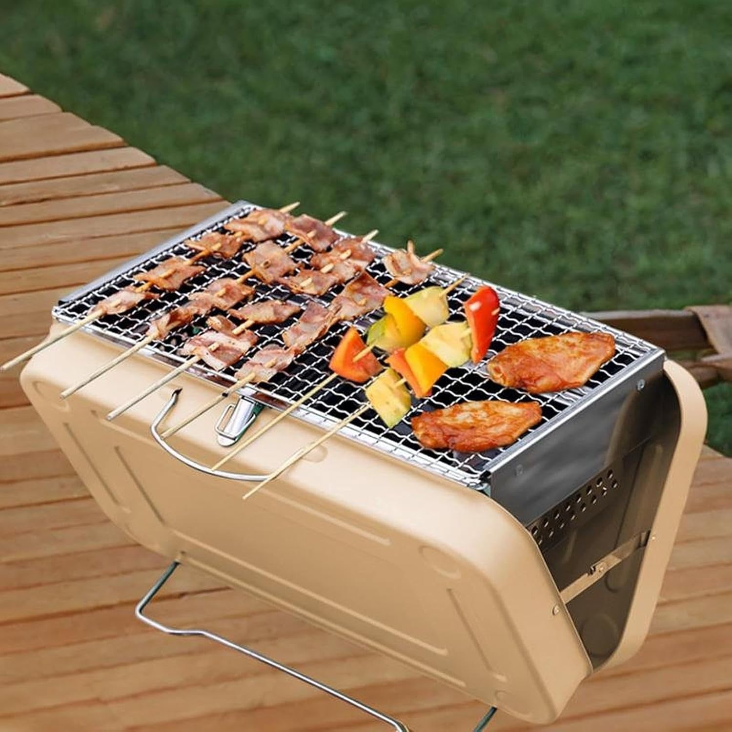Portable Folding Charcoal Grill | Compact Tabletop BBQ for Camping