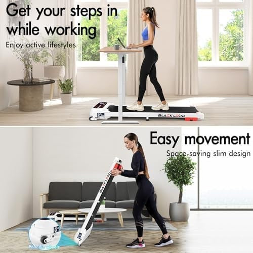 Home Walking Treadmill 3HP Under Desk Jogging Machine Portable