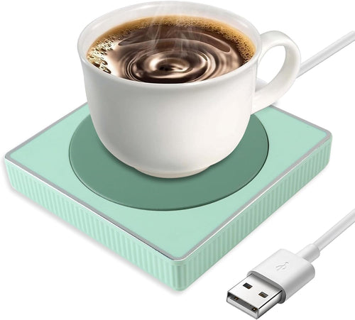 Light Cedar Green USB Coffee Mug Warmer 55°C Desk Heater