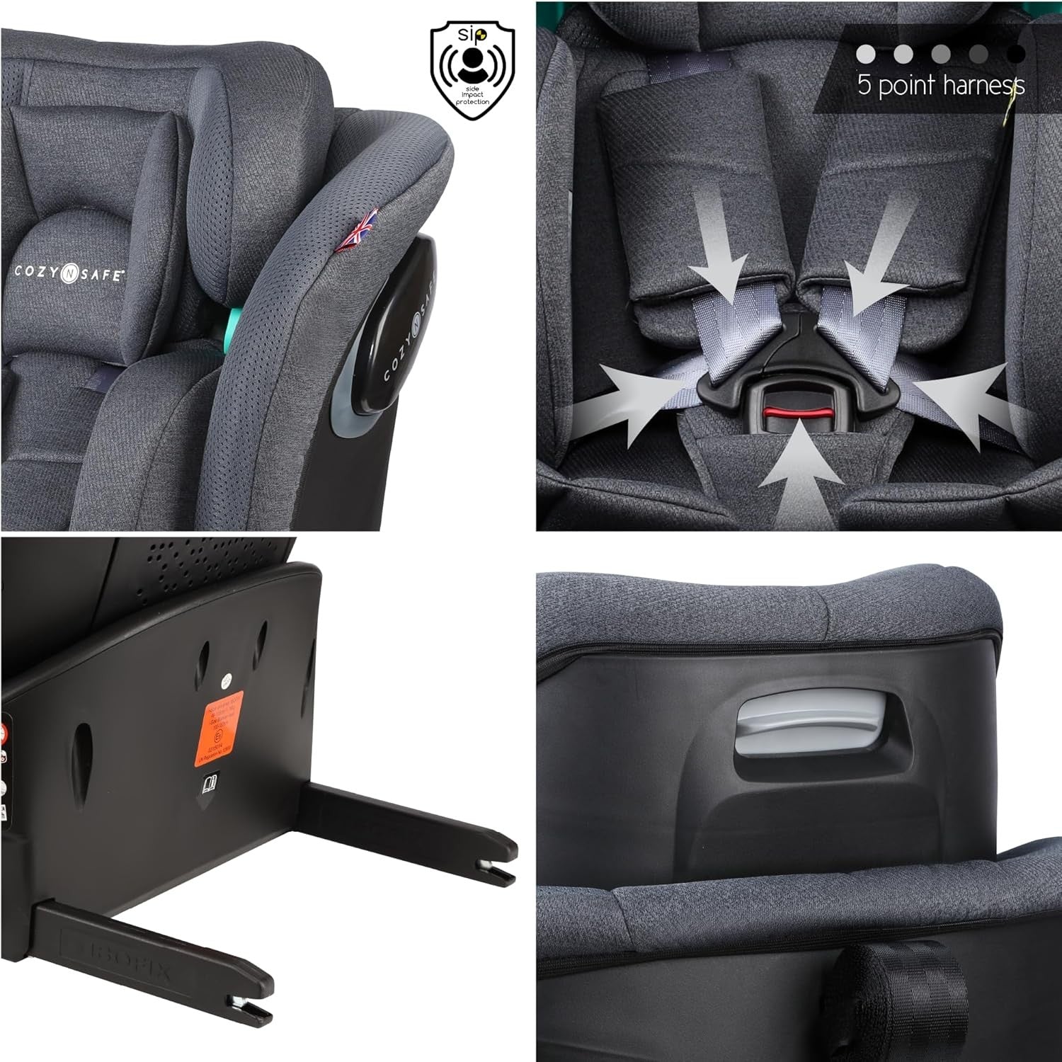 360° Rotating i-Size Child Seat ISOFIX 40–150cm All-in-One Safety
