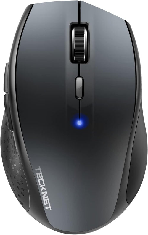 Bluetooth Wireless Mouse 4800DPI Ergonomic Silent Click Long Battery Grey
