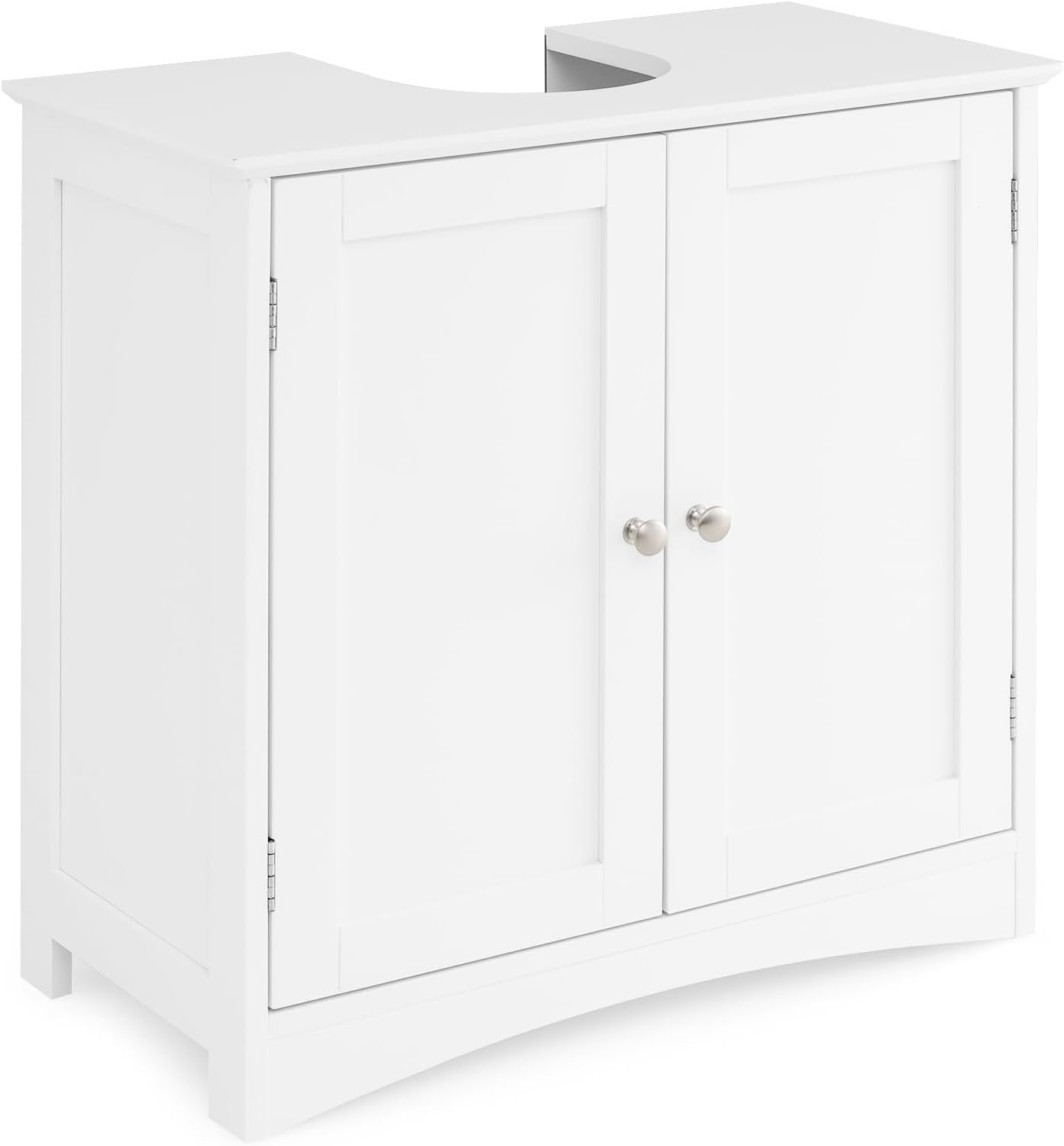 Under Sink Bathroom Cabinet Storage Unit 2 Door Cupboard 60x30x60cm White