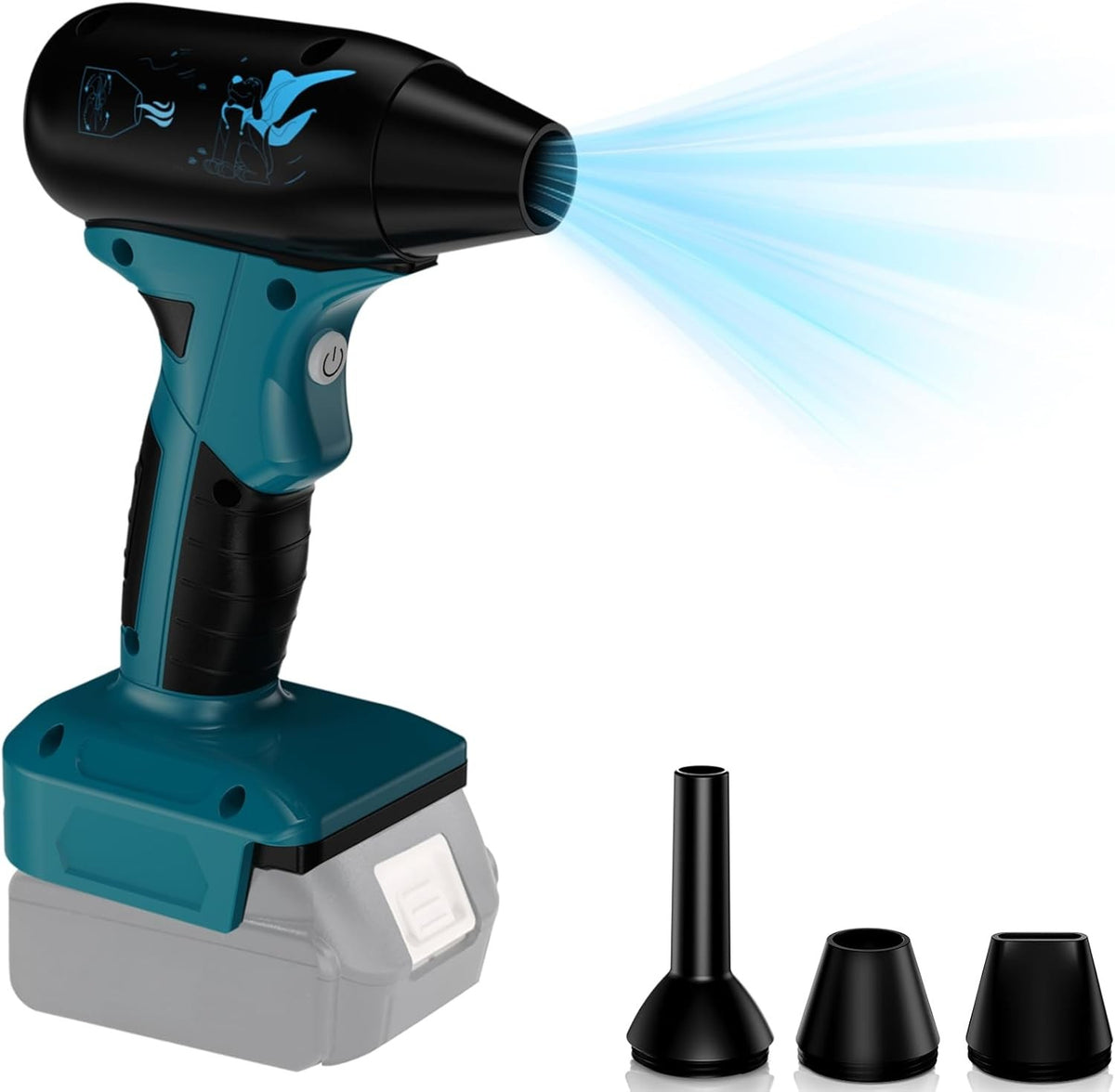 Cordless Jet Air Blower 130000RPM Mini Duster 4 Speed for Car PC Garden