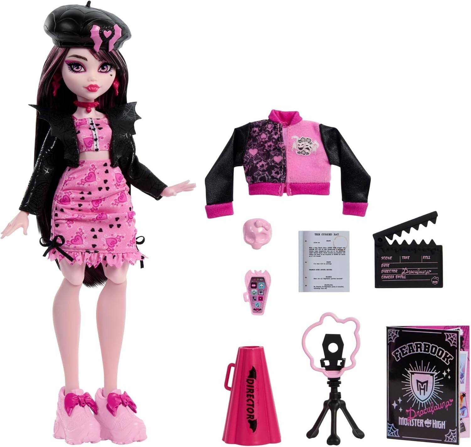 Fashion Doll Movie Club Set with Jacket Script Camera Props Toy